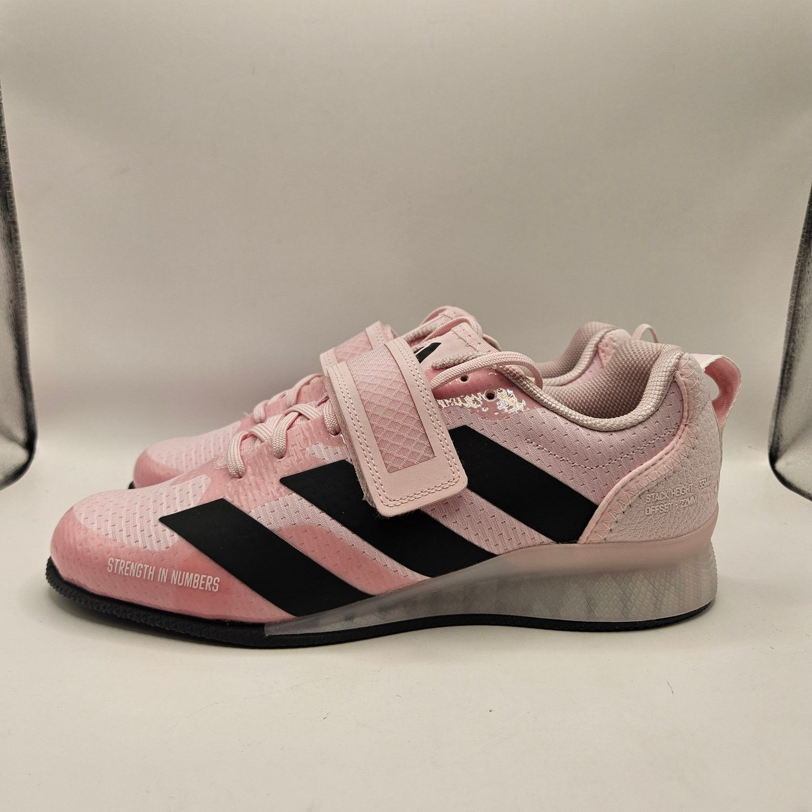 Adidas ADIDAS MEN'S 8.5 ADIPOWER 3 JP9873 WEIGHTLIFTING SHOES PINK Size US 8.5 / EU 41-42 - 2 Thumbnail