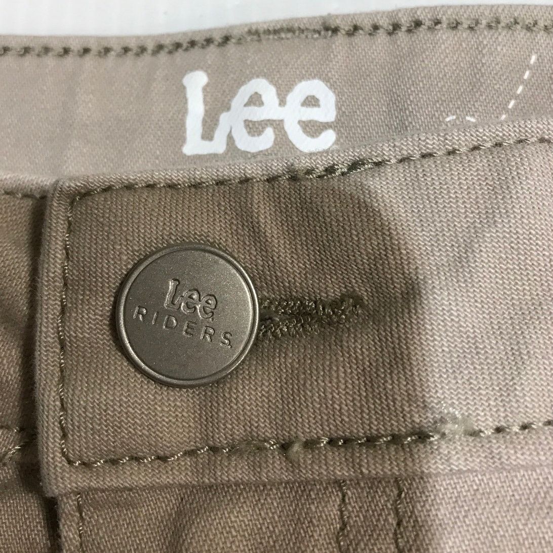 Lee Lee Rider Khaki Midrise Bermuda Stretch Shorts Women 14 M Size 36" / US 14 / IT 50 - 5 Thumbnail