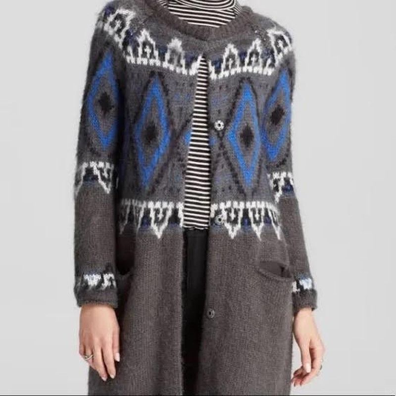 Free People Free People | Frosted Fair Isle Cardigan Sweater | Small Size S / US 4 / IT 40 - 6 Thumbnail