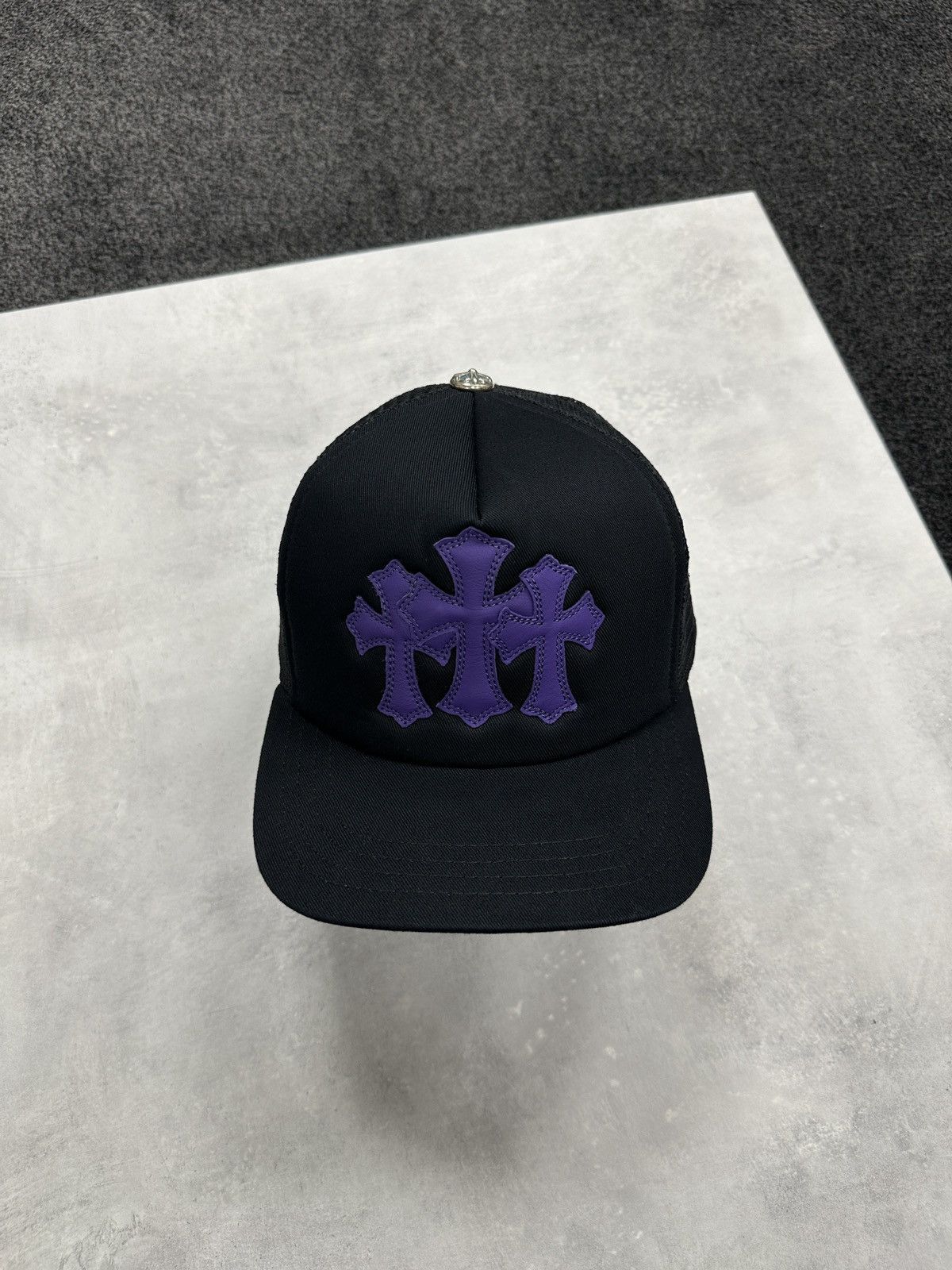 Chrome Hearts Chrome Hearts St Barth 3 Cross Trucker Cap Black