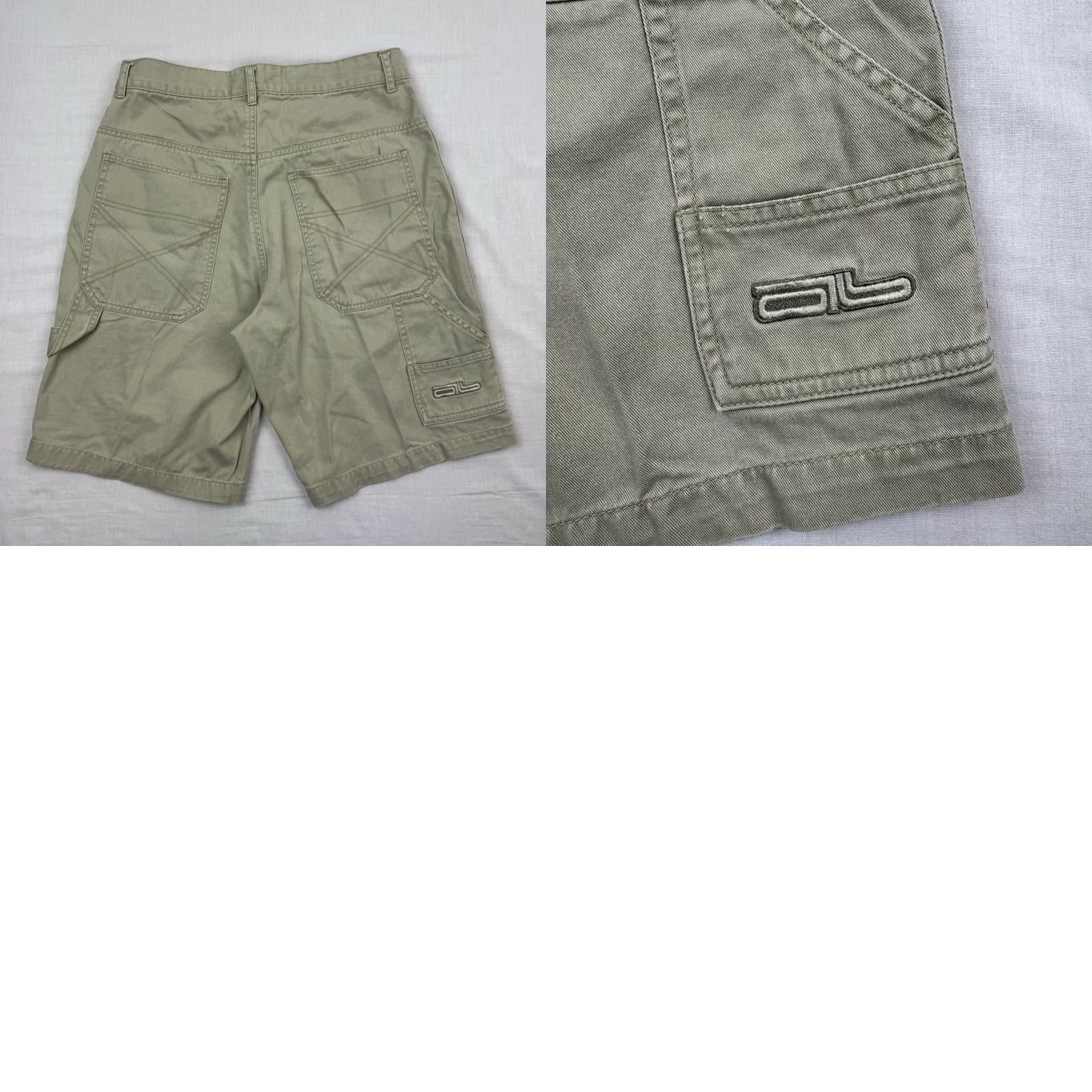 Vintage VINTAGE OTB Carpenter Shorts Womens 28 Khaki Beige Baggy Hipster Y2K Punk 90s Casual Mens Womens Boys Girls Size 28" / US 6 / IT 42 - 9 Thumbnail