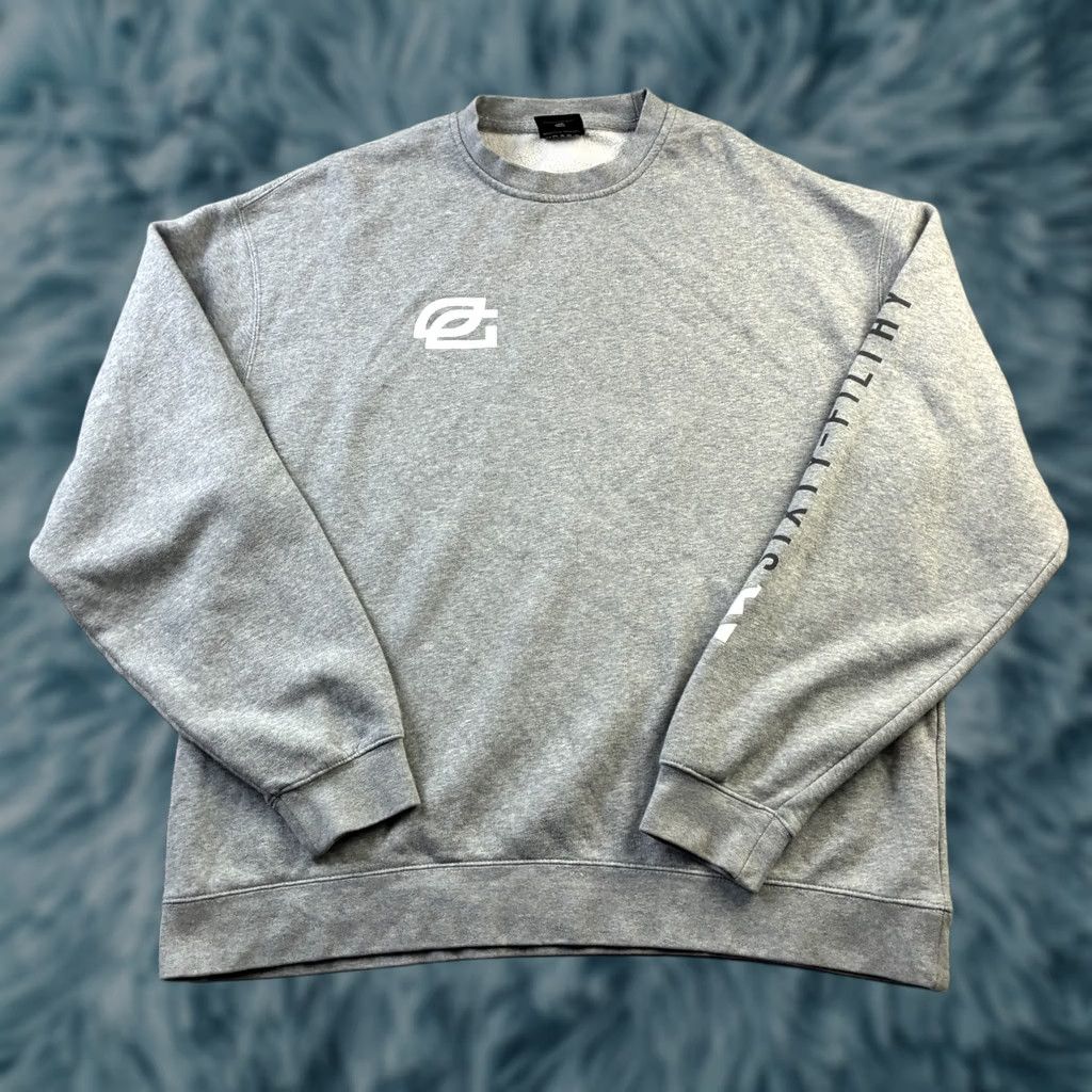 Vintage Optic Gaming Sweatshirt Mens XL Gray Pullover Crewneck Logo All Seasons Football Gym & Training Regular Fit Vintage: No Size US XL / EU 56 / 4 - 1 Thumbnail