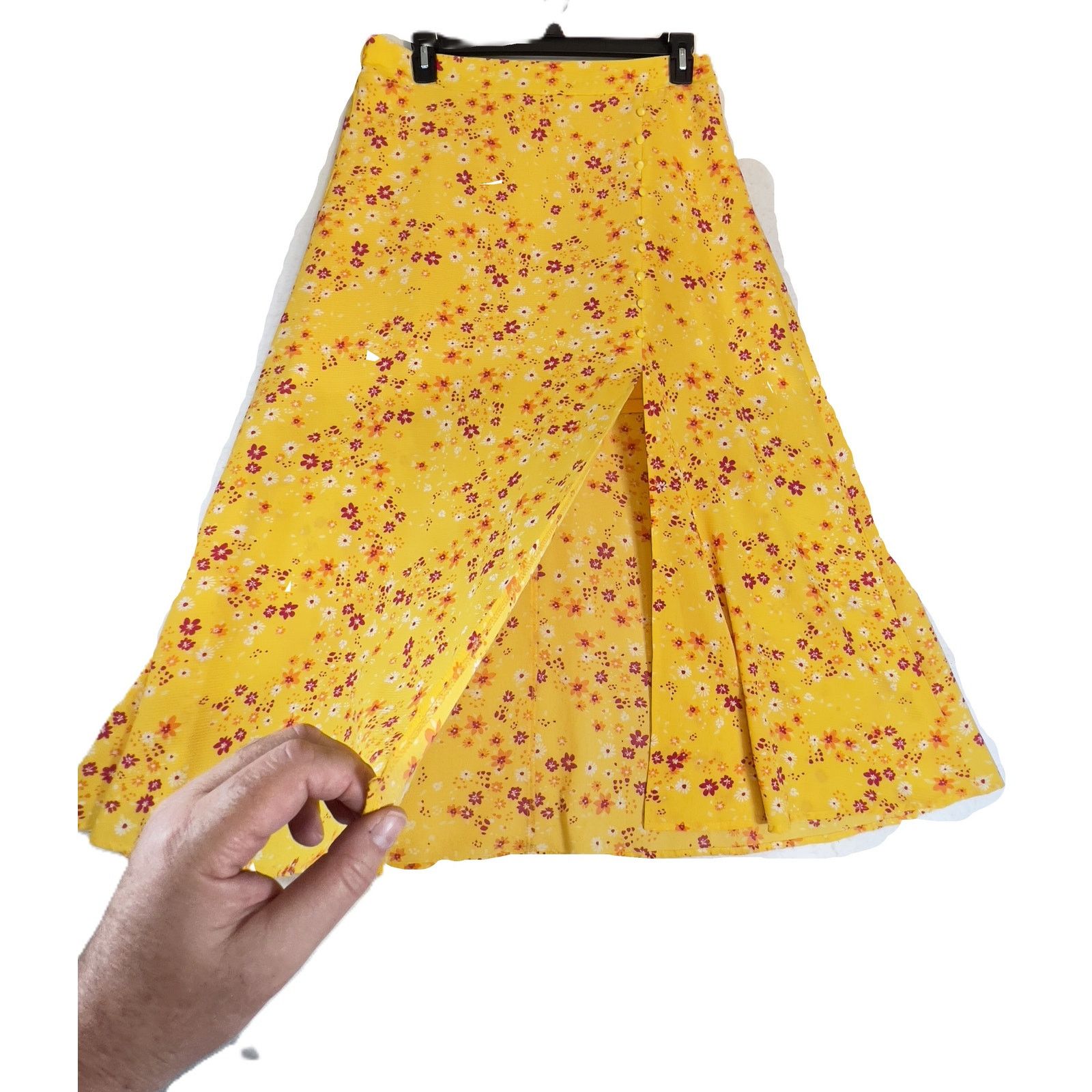 Bcbgmaxazria BCBGeneration 36"L Fit & Flare Midi Skirt Lrg 1/2 Lined Boho Size 36" / US 14 / IT 50 - 3 Thumbnail