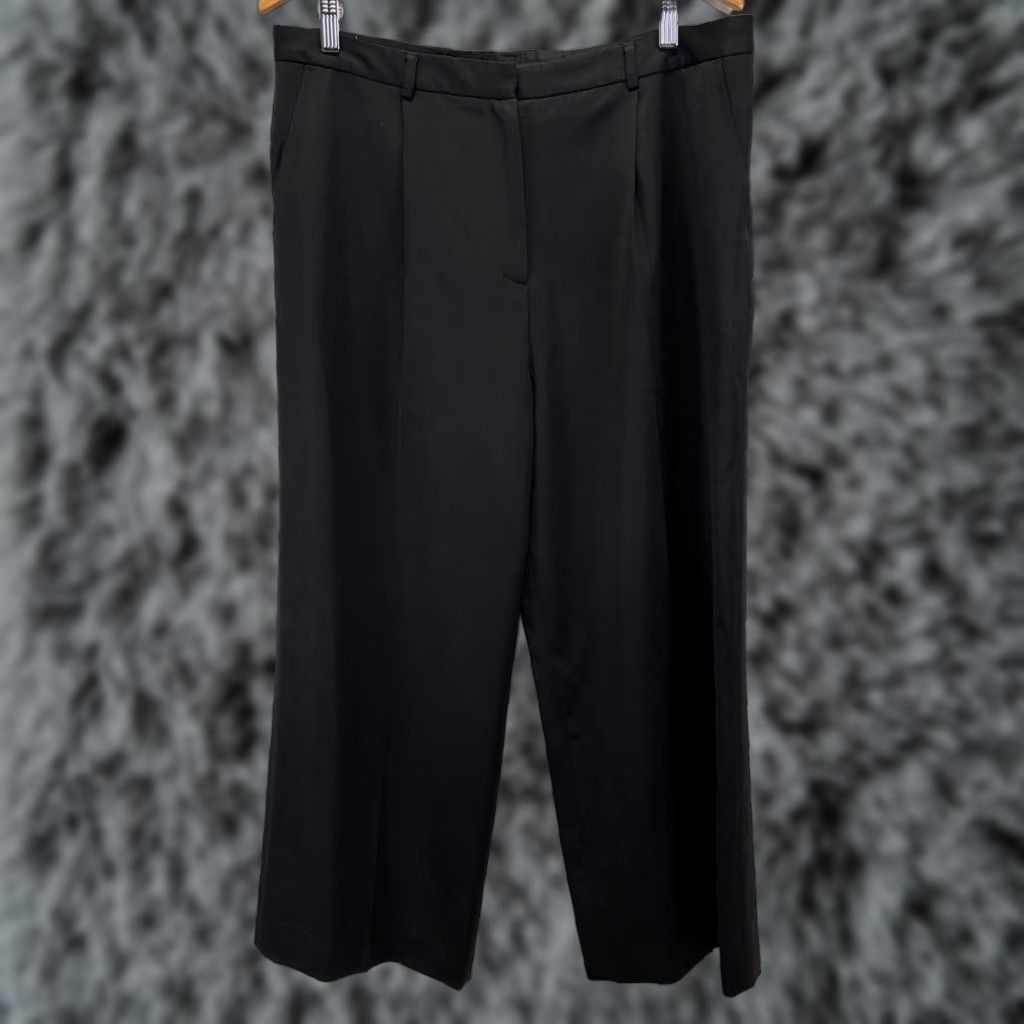 Brooks Brothers Brooks Brothers Wool Pants Women’s 16 Black Pleated Wide-Leg Classic Dress Pants Mens? Womens Size 38" / US 16 / IT 52 - 1 Thumbnail