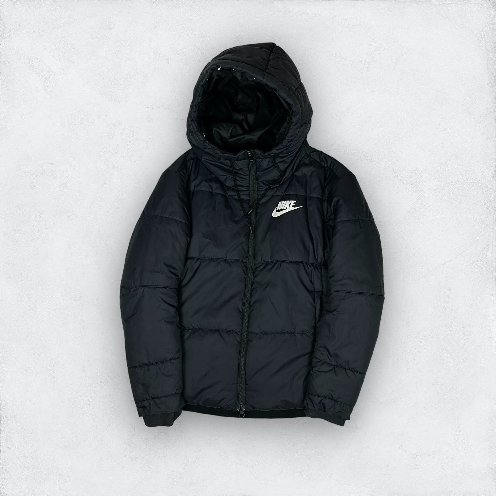 Nike Nike Sportswear Women Black Hooded Full Zip Puffer Jacket XS Size XS / US 0-2 / IT 36-38 - 1 Thumbnail