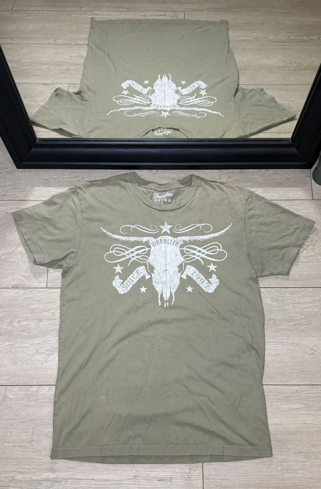 Wrangler Y2K 2000s Wrangler Retro Cowboy White Bull Logo Shirt Size US M / EU 48-50 / 2 - 1 Thumbnail