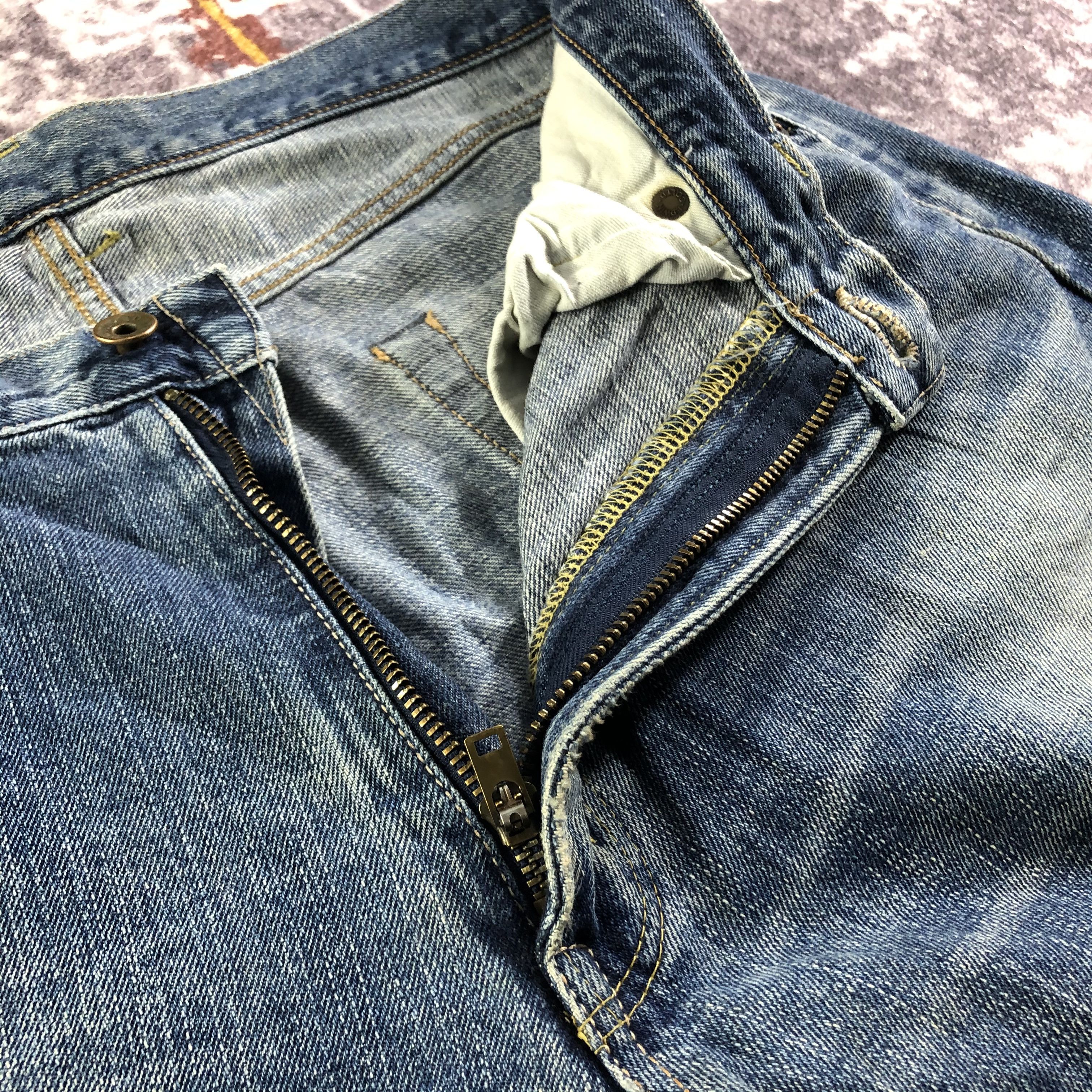 Edwin Vintage Blue Wash Edwin 505 Selvedge Jeans-JM3532 Size US 35 - 8 Thumbnail