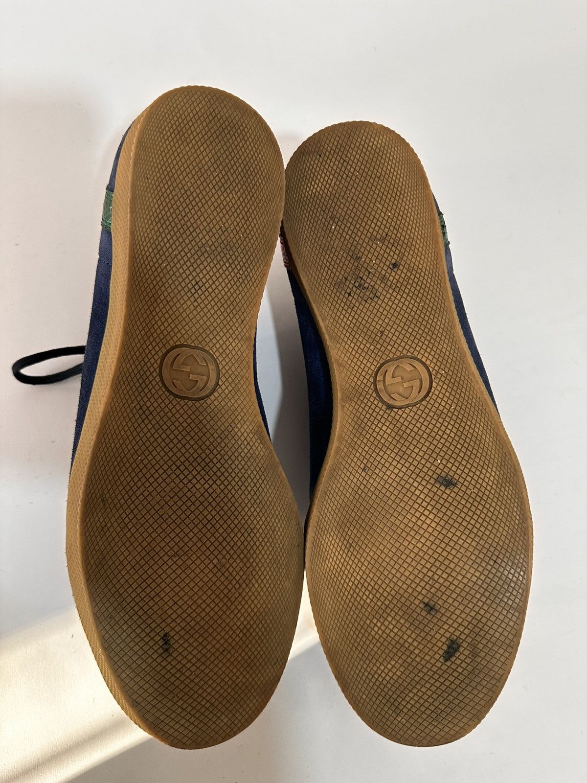 Gucci Gucci G74 GG Blue Suede Low Top Sneakers Size US 9.5 / EU 42-43 - 10 Thumbnail