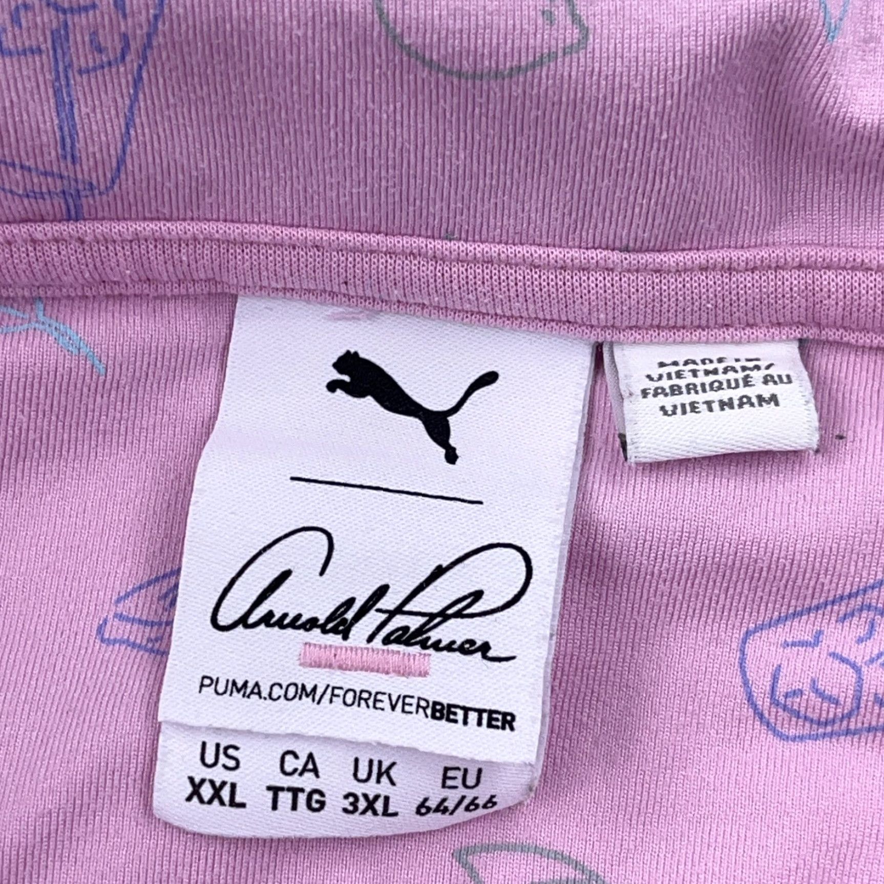 Puma Puma Arnald Palmer Polo Shirt Men XXL Pink Performance Lemonade Print Golf Adult Size US XXL / EU 58 / 5 - 4 Thumbnail
