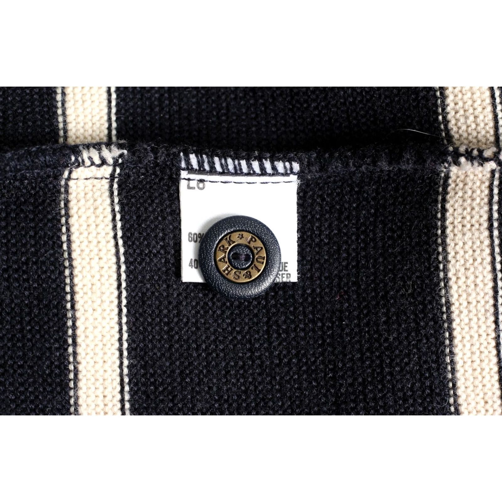 Paul & Shark VINTAGE Paul & Shark Cardigan Jumper Wool Blend Yachting Men XL Blue Knit Striped Logo 90s or 90s-Event Mens Size US XL / EU 56 / 4 - 7 Thumbnail