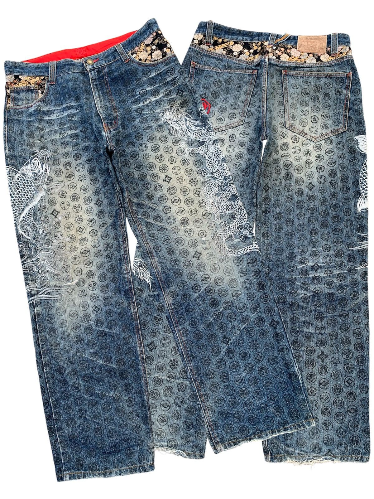 Kapital THE JAPANESE TRADITION EMBRIODERED KOI DRAGON LIKE KARAKURI Size US 34 / EU 50 - 5 Thumbnail