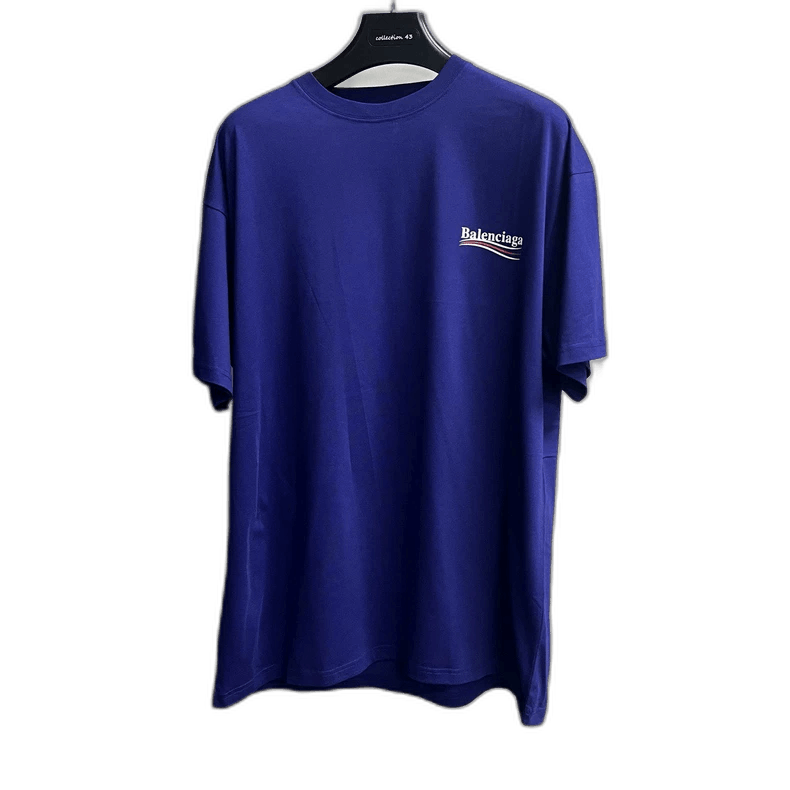 Balenciaga Balenciaga Blue Logo Short Sleeve T-Shirt-yf Size US M / EU 48-50 / 2 - 1 Thumbnail