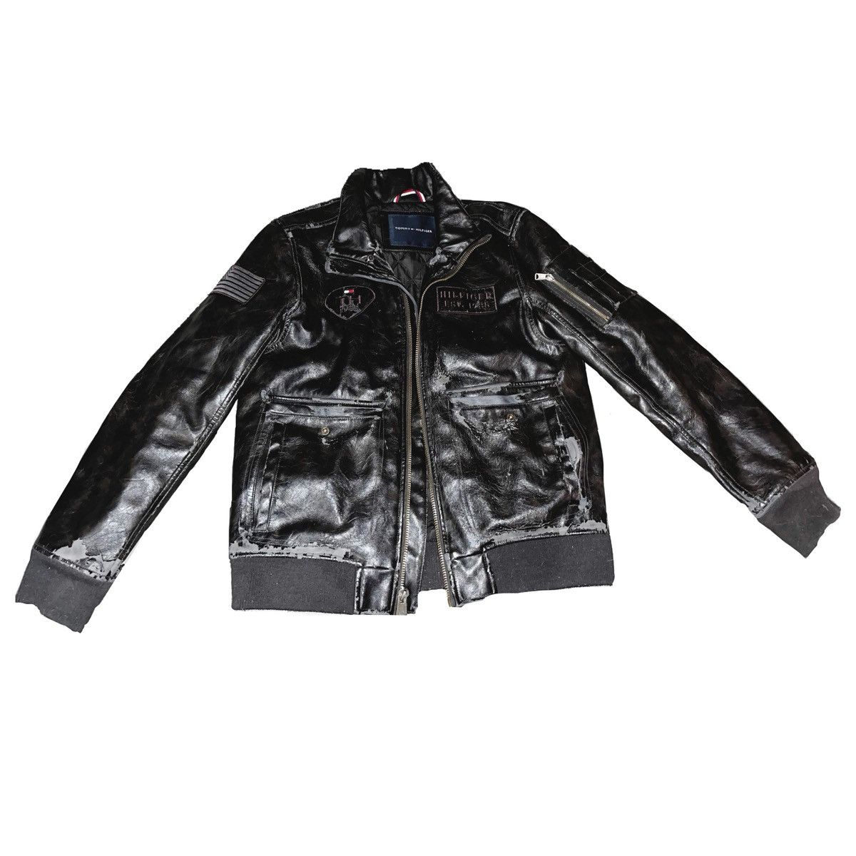 Tommy Hilfiger Leather Jacket TH Size US S / EU 44-46 / 1 - 2 Thumbnail