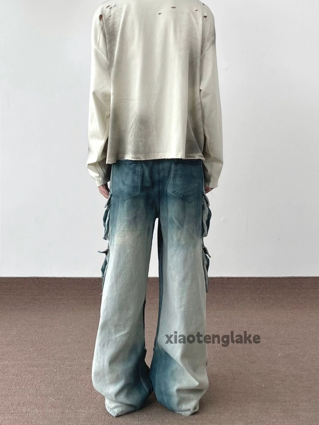 Jean × Vintage washed faded loose baggy tie dye hiphop cargo pants Size US 32 / EU 48 - 7 Thumbnail