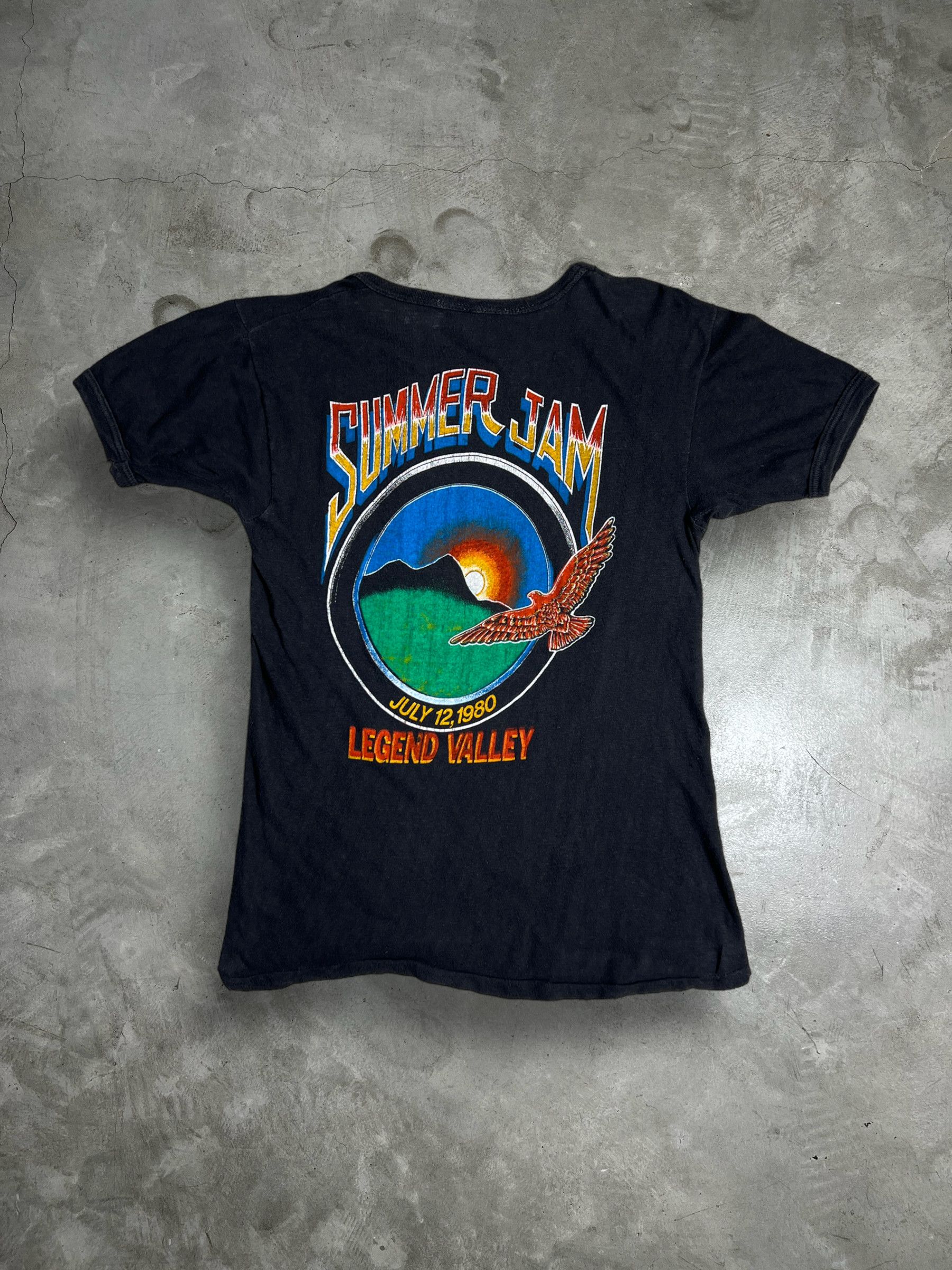 Band Tees × Vintage Vtg 80s Legend Valley Summer Jam Promo Ringer T (M) GTME201 Size US M / EU 48-50 / 2 - 7 Thumbnail