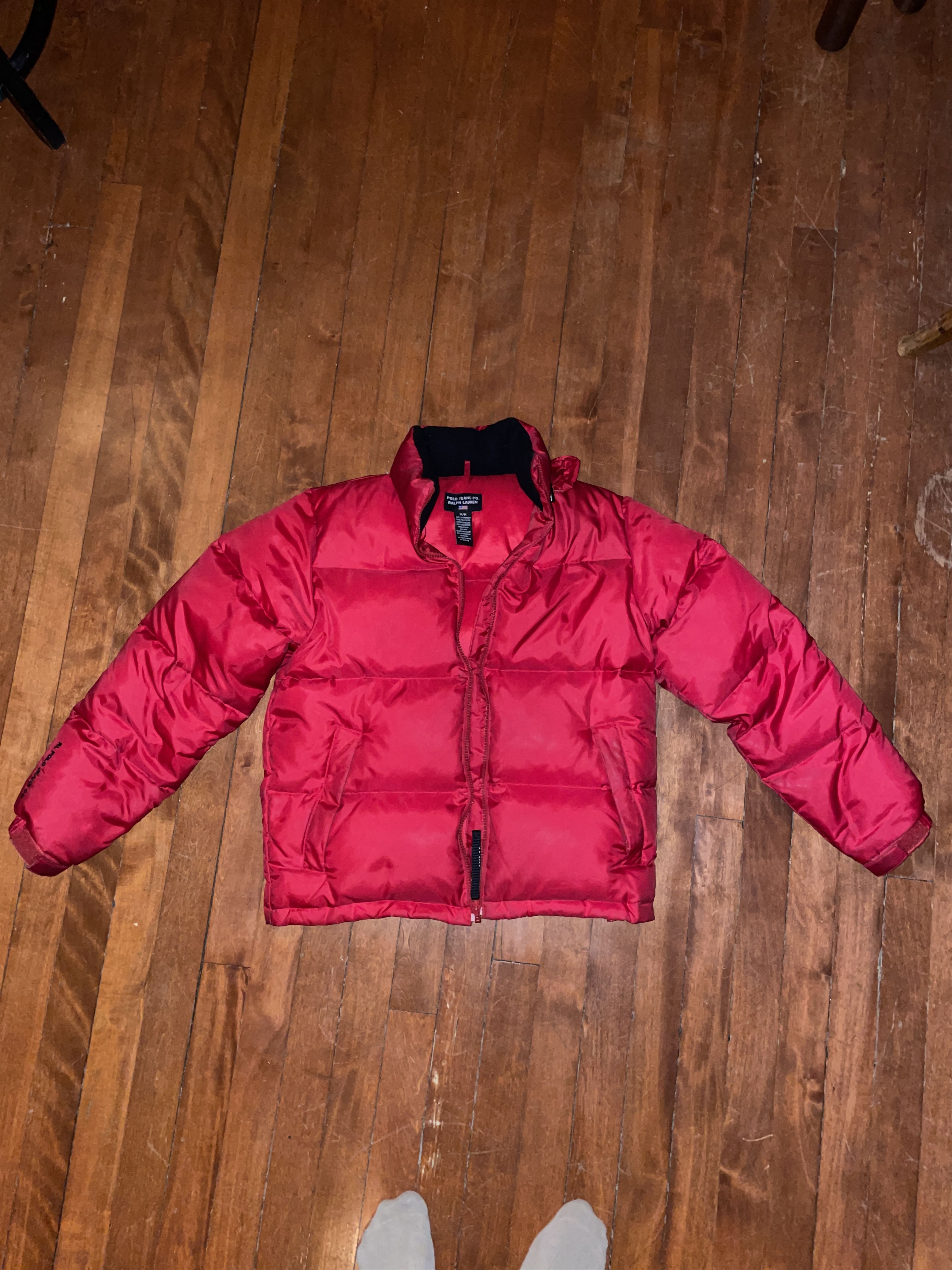 Red Polo Jeans Ralph Lauren Down Jacket