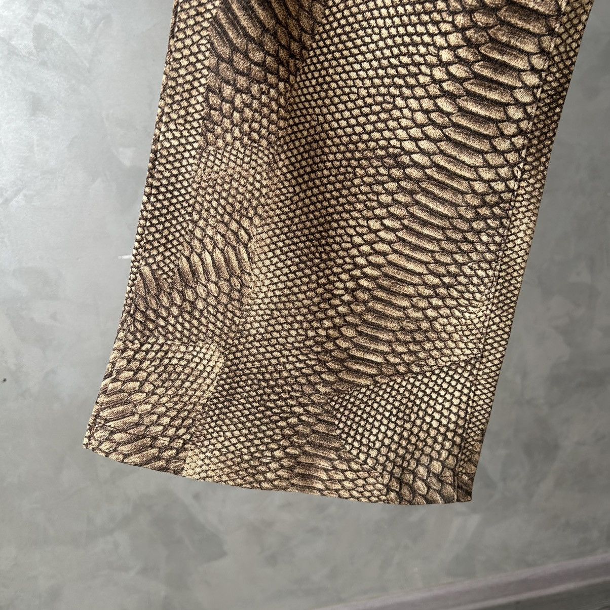Just Cavalli 00s Just Cavalli Python Snakeskin Flared Pants Size US 32 / EU 48 - 14 Thumbnail