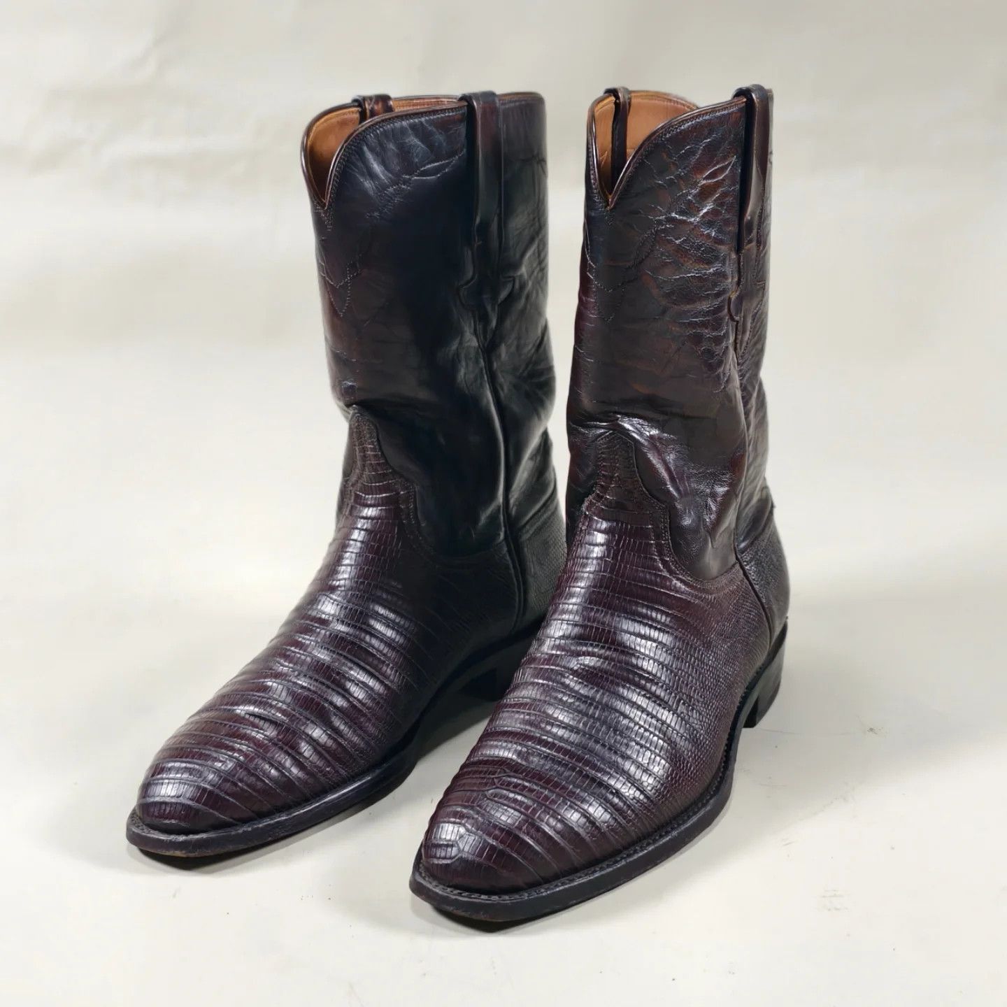Lucchese Lucchese Kip Lizard Boots (Brown) Size US 8 / EU 41 - 1 Thumbnail