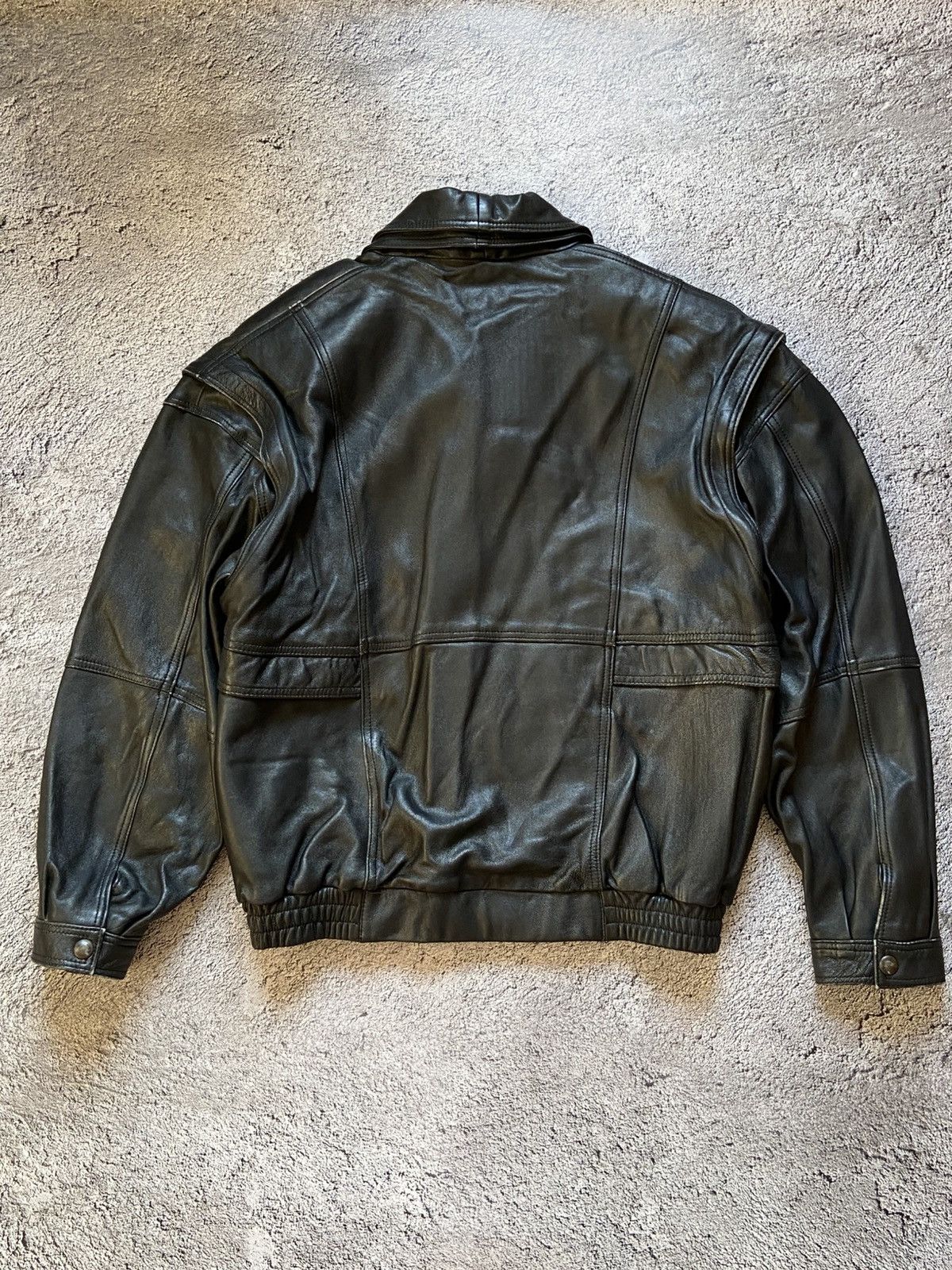 Schott Vintage 90s Schott Style Avant Garde Biker Leather Jacket Size US L / EU 52-54 / 3 - 6 Thumbnail
