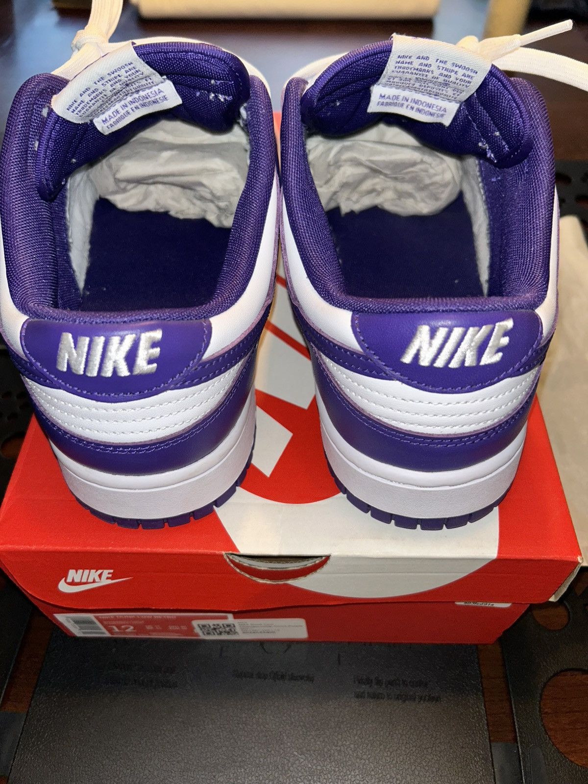 Nike nike dunk low championship court purple Size US 12 / EU 45 - 4 Thumbnail