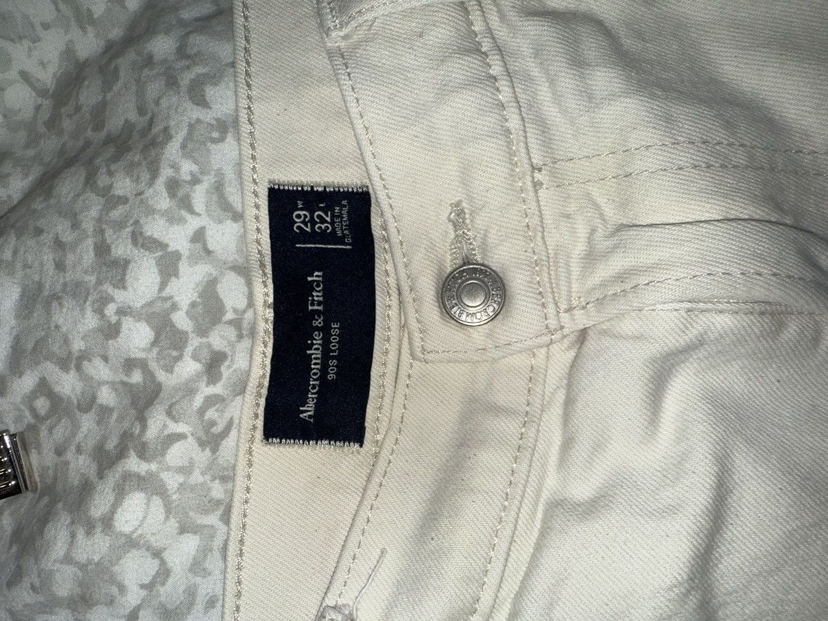 Abercrombie & Fitch White Carpenter 90s Jeans Size US 29 - 3 Thumbnail