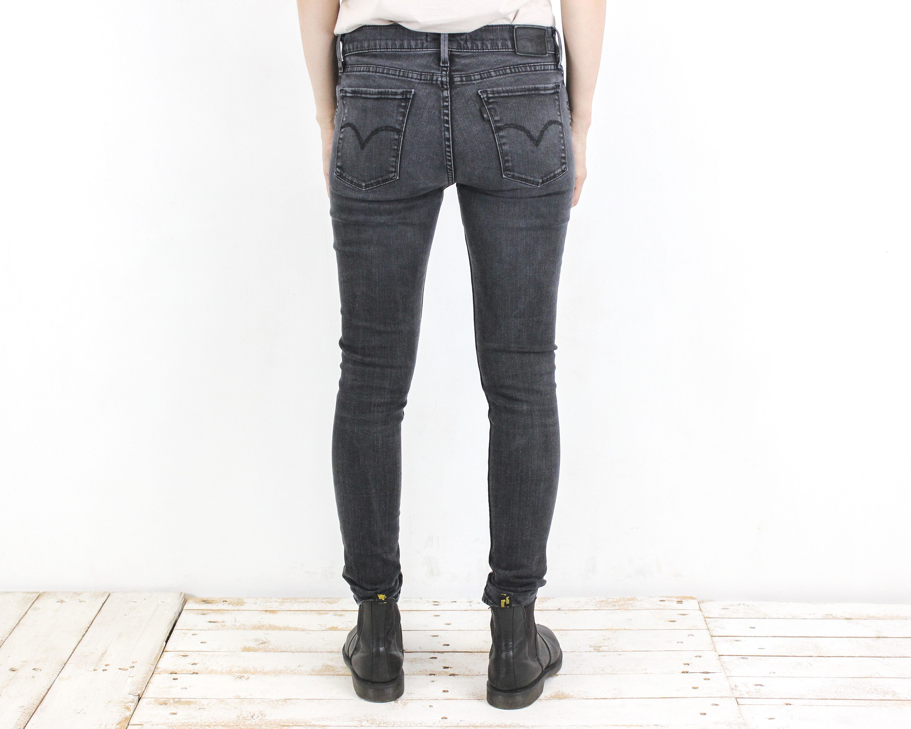 Levi's Super Skinny Women W29 L30 Jeans Denim Pants Trousers Casual Size 29" - 3 Thumbnail