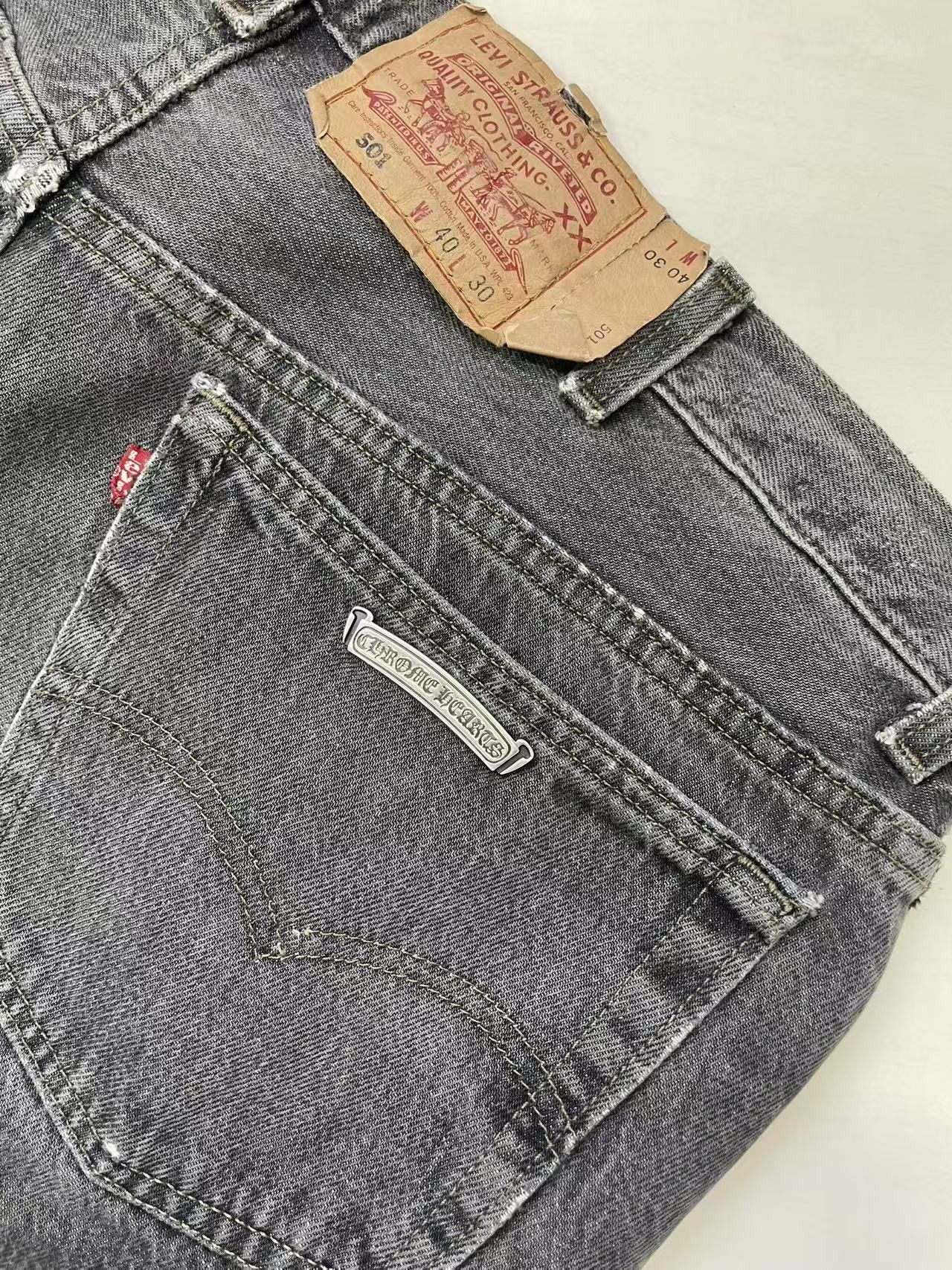 Chrome Hearts Chrome Hearts Levi's 501 Purple Cross Patch Jeans Size US 38 / EU 54 - 12 Thumbnail