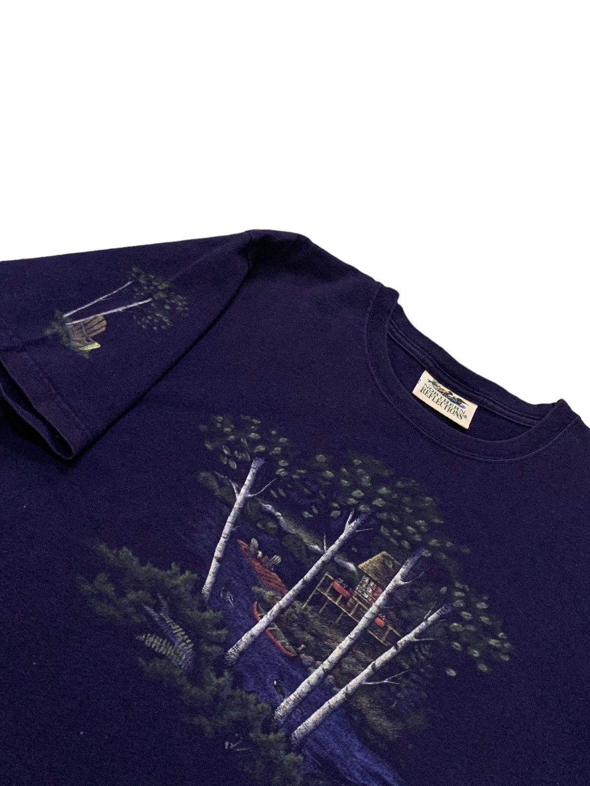 Vintage Vintage Northern reflection Art Painting Healing Tshirt Size US M / EU 48-50 / 2 - 5 Thumbnail