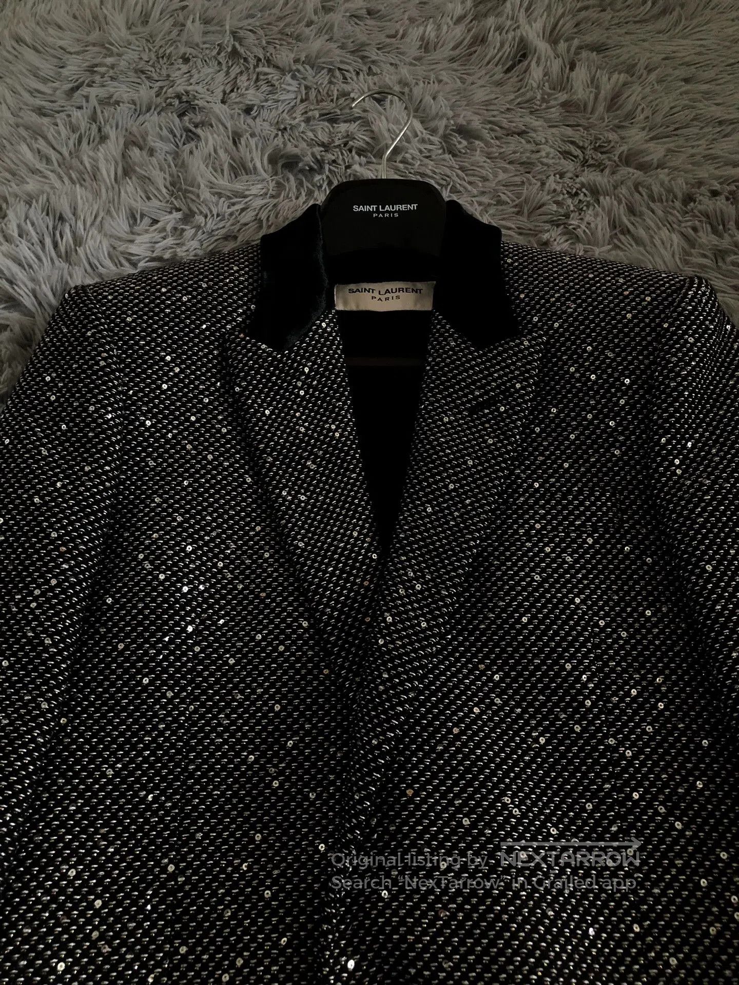 Saint Laurent Paris Saint Laurent 18FW Sequin Embellished Coat. Size M / US 6-8 / IT 42-44 - 5 Thumbnail