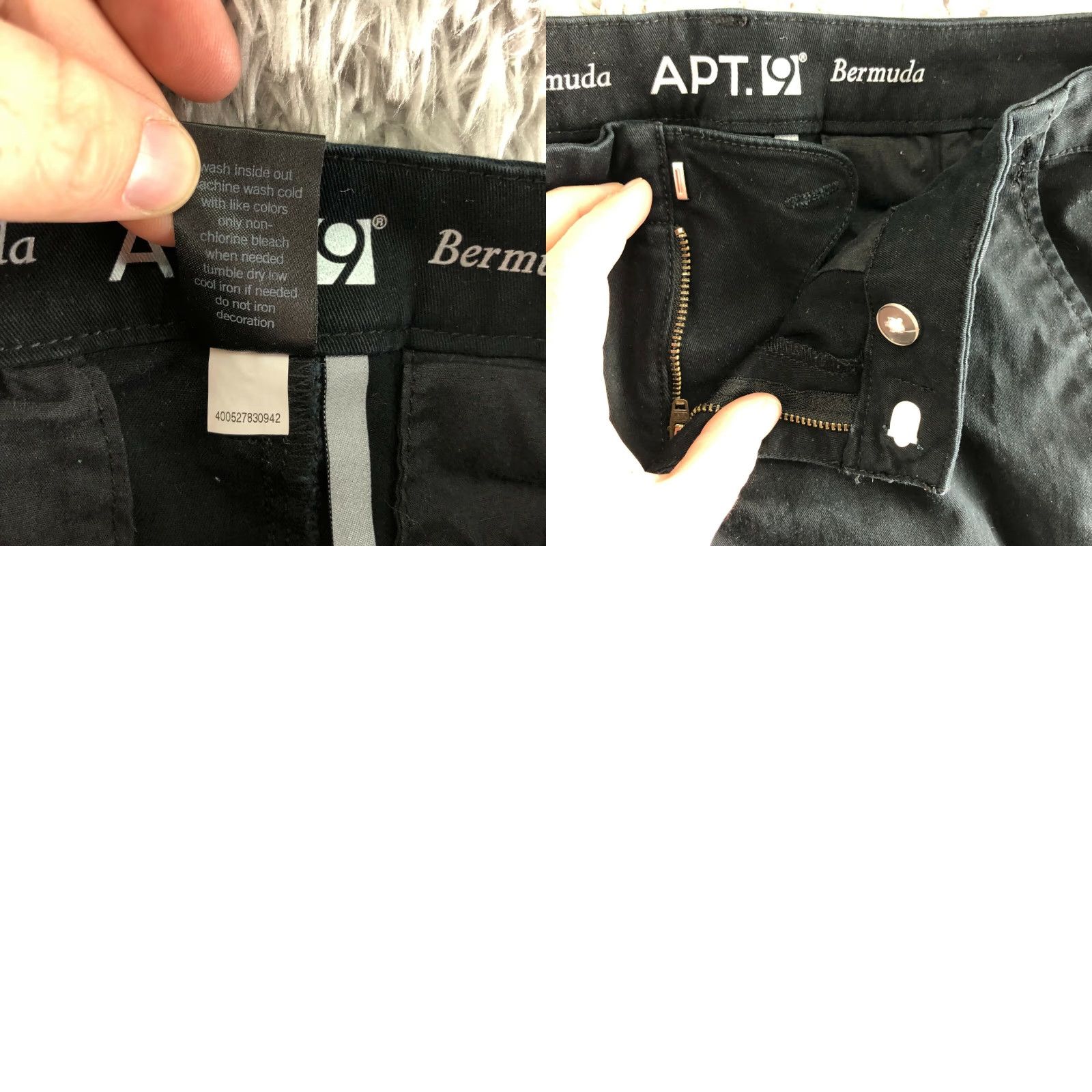 Apt. 9 Apt.9 Bermuda Shorts Black Mid Rise Women 6 Denim Cotton Casual Activewear Women Mens? Size 29" - 8 Thumbnail