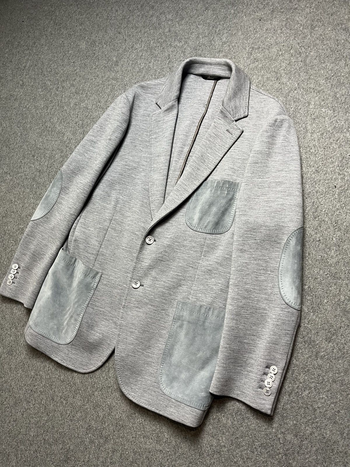 Brioni Brioni wool blazer with leather details Size 52R - 3 Thumbnail