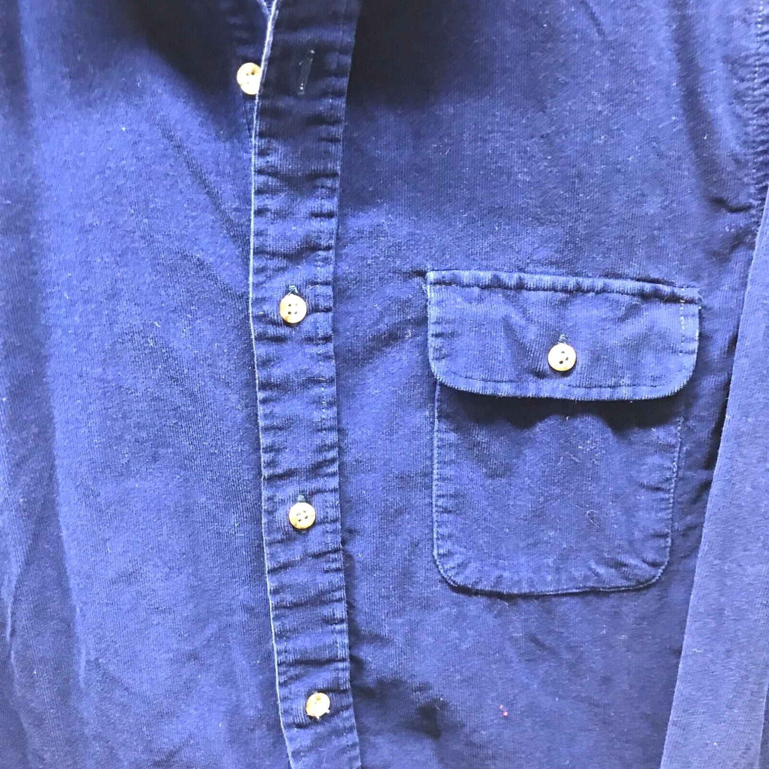 Sears Vintage Sears Shirt Adult Small Blue Corduroy Cotton Outdoor 80s Mens Size US S / EU 44-46 / 1 - 3 Thumbnail