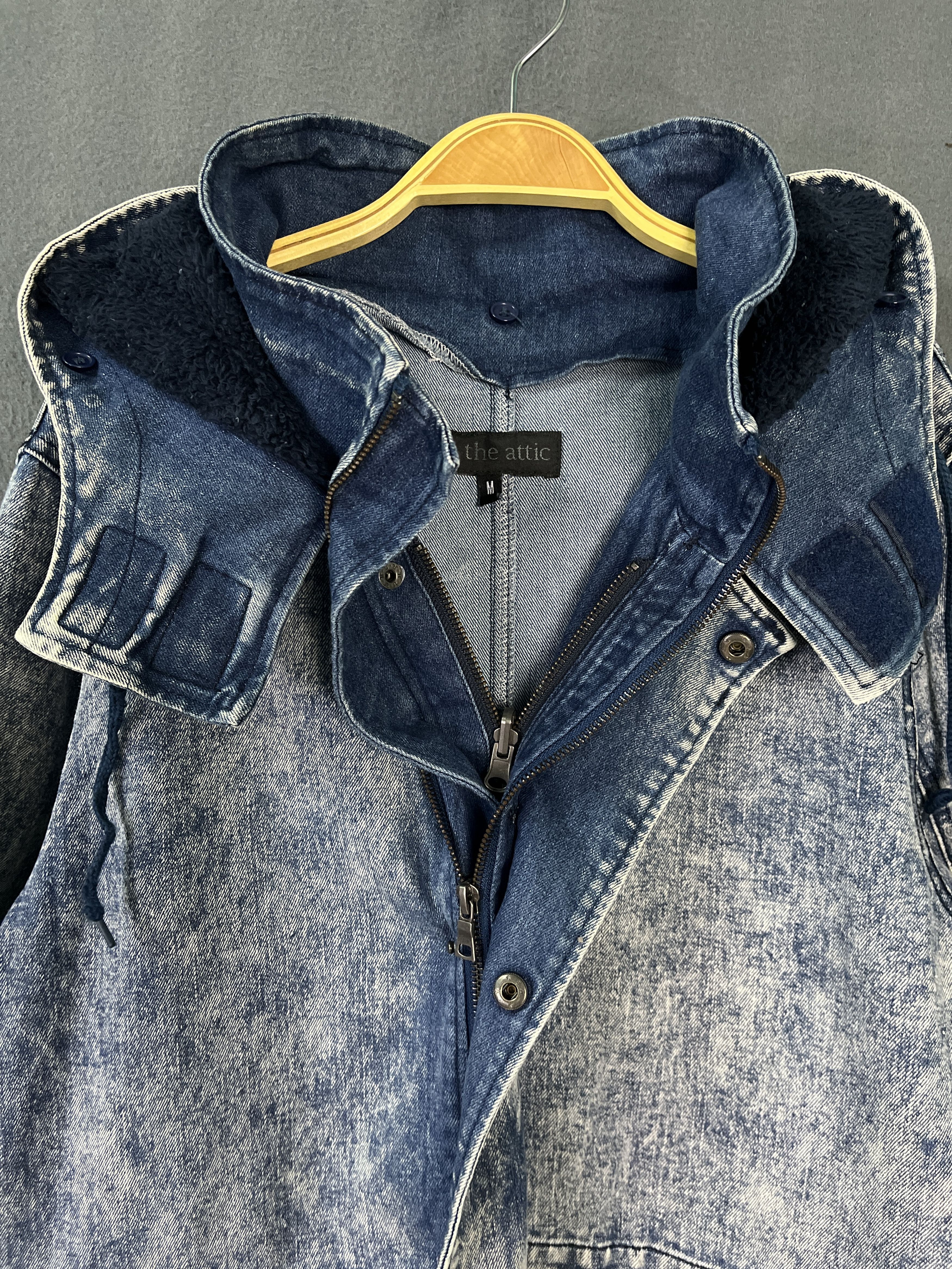 In The Attic In The Attic Stone Washed Denim Fishtail Parka Jacket Size US M / EU 48-50 / 2 - 10 Thumbnail