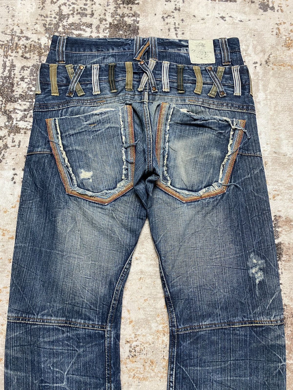 If Six Was Nine 💥Rare Double Waist Handcraft Jeans💥 Size US 31 - 8 Thumbnail