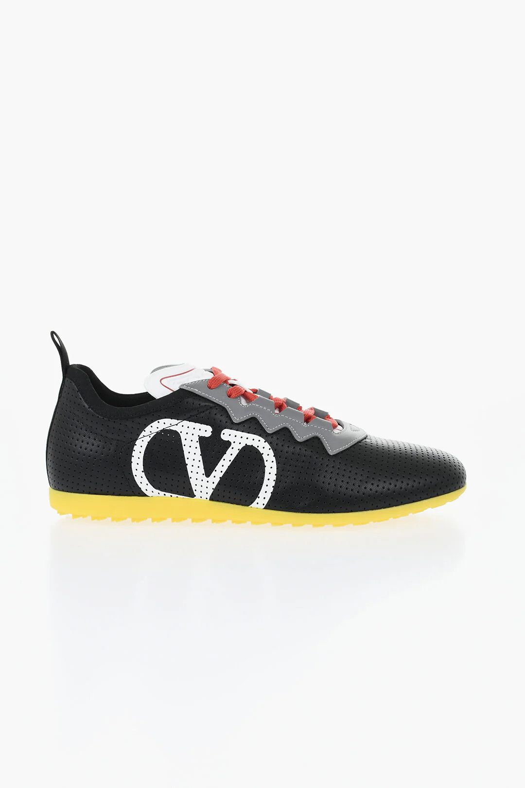 Valentino og1mm0426 Perforated Leather Sneakers in Black Size US 9.5 / EU 42-43 - 1 Thumbnail
