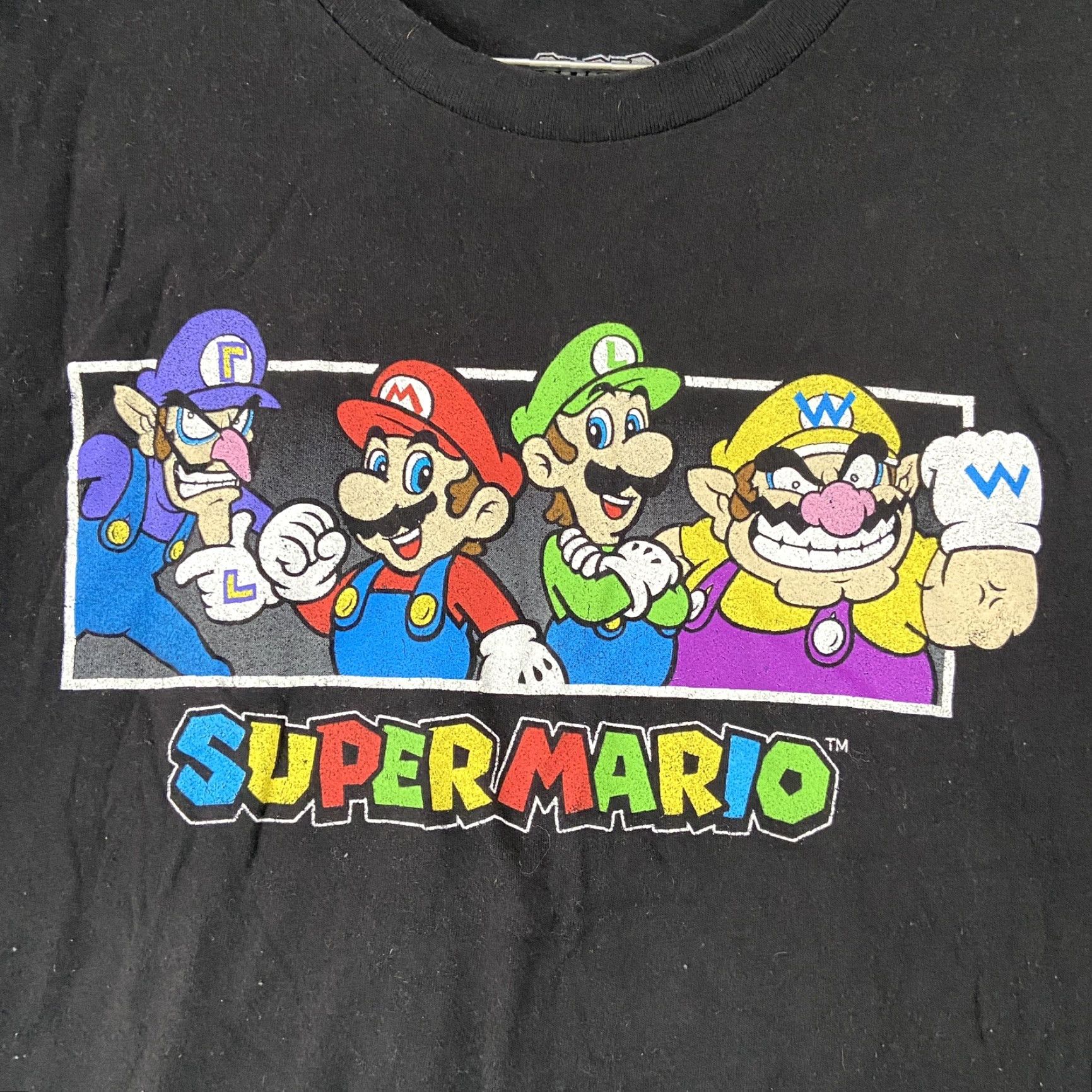 Vintage VINTAGE Super Mario Mens Black Graphic Tee Size L Size US L / EU 52-54 / 3 - 5 Thumbnail