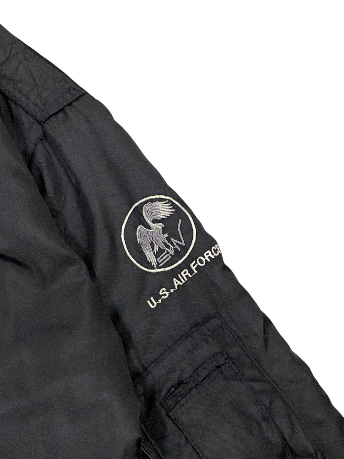 Vintage Vtg U.S Air Force Bomber Jacket Black Size US XL / EU 56 / 4 - 5 Thumbnail