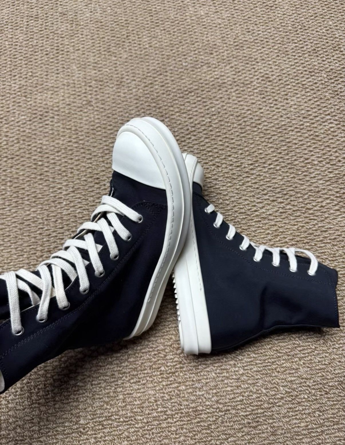 Rick Owens Rick Owens DRKSHDW High Top Satin Sneakers K37 Size US 6 / EU 39 - 3 Thumbnail