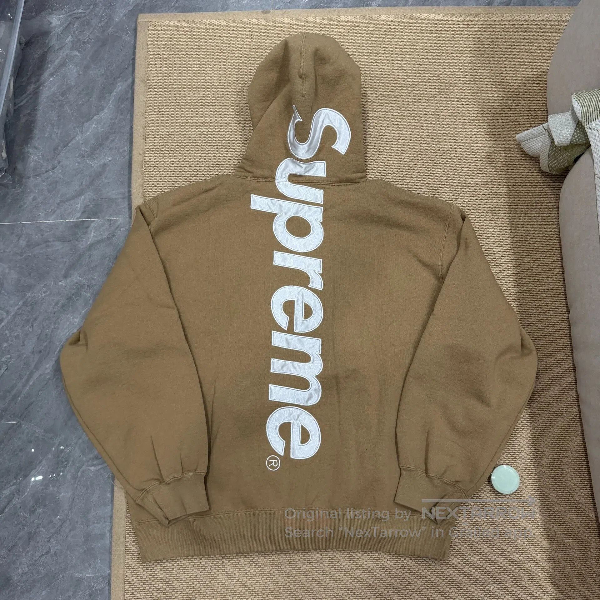 Supreme Supreme Brown Hoodie with Logo. Size US XL / EU 56 / 4 - 1 Thumbnail