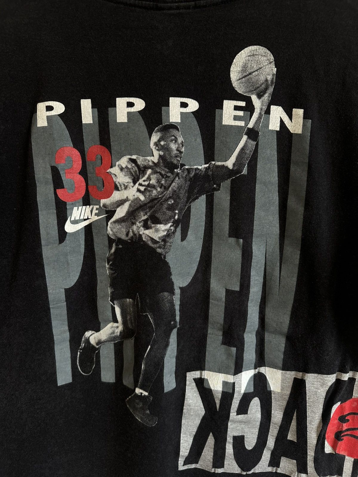Jordan Brand × Nike × Vintage Vintage 90s Jordan x Pippen Nike Tee Size US L / EU 52-54 / 3 - 4 Thumbnail