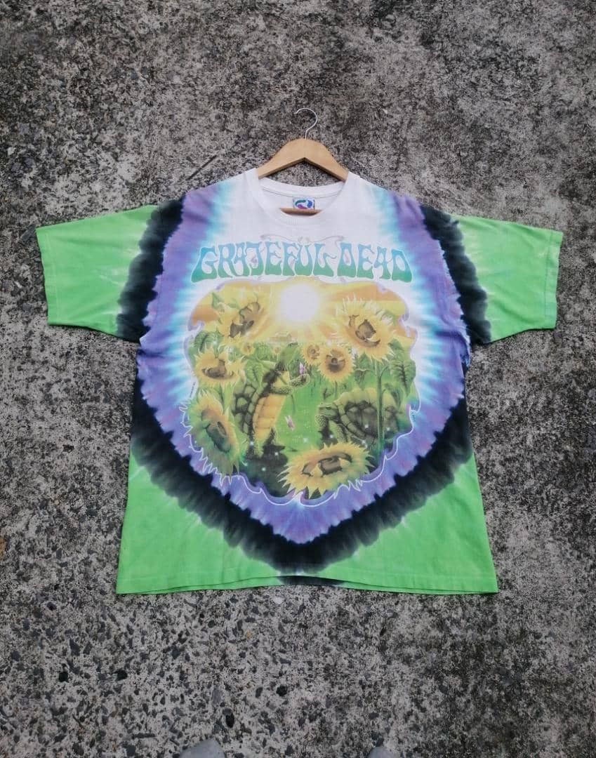 Band Tees × Grateful Dead × Vintage Vintage 90s Grateful Dead Terrapin Sunflower Tie Dye Tee Size US L / EU 52-54 / 3 - 1 Thumbnail