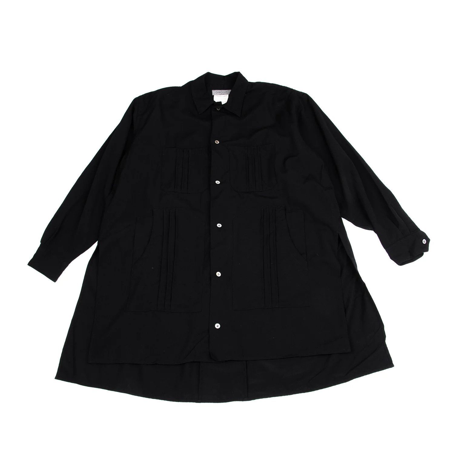 Yohji Yamamoto Yohji Yamamoto Wool Pintuck Pocket Shirt Jacket Size US M / EU 48-50 / 2 - 1 Thumbnail