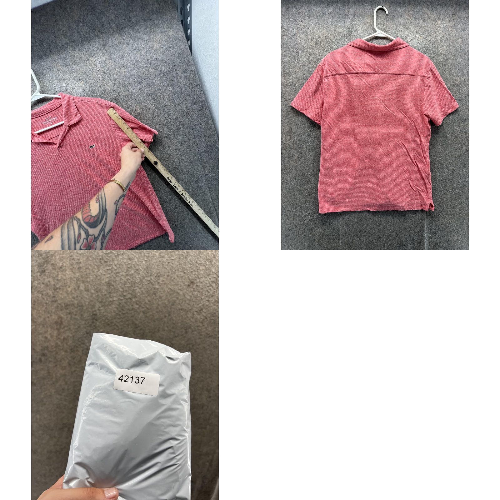 Vineyard Vines VINTAGE Vineyard Vines Polo Shirt Mens M Red Stripe Linen Cotton Casual Whale Logo Size US M / EU 48-50 / 2 - 8 Thumbnail