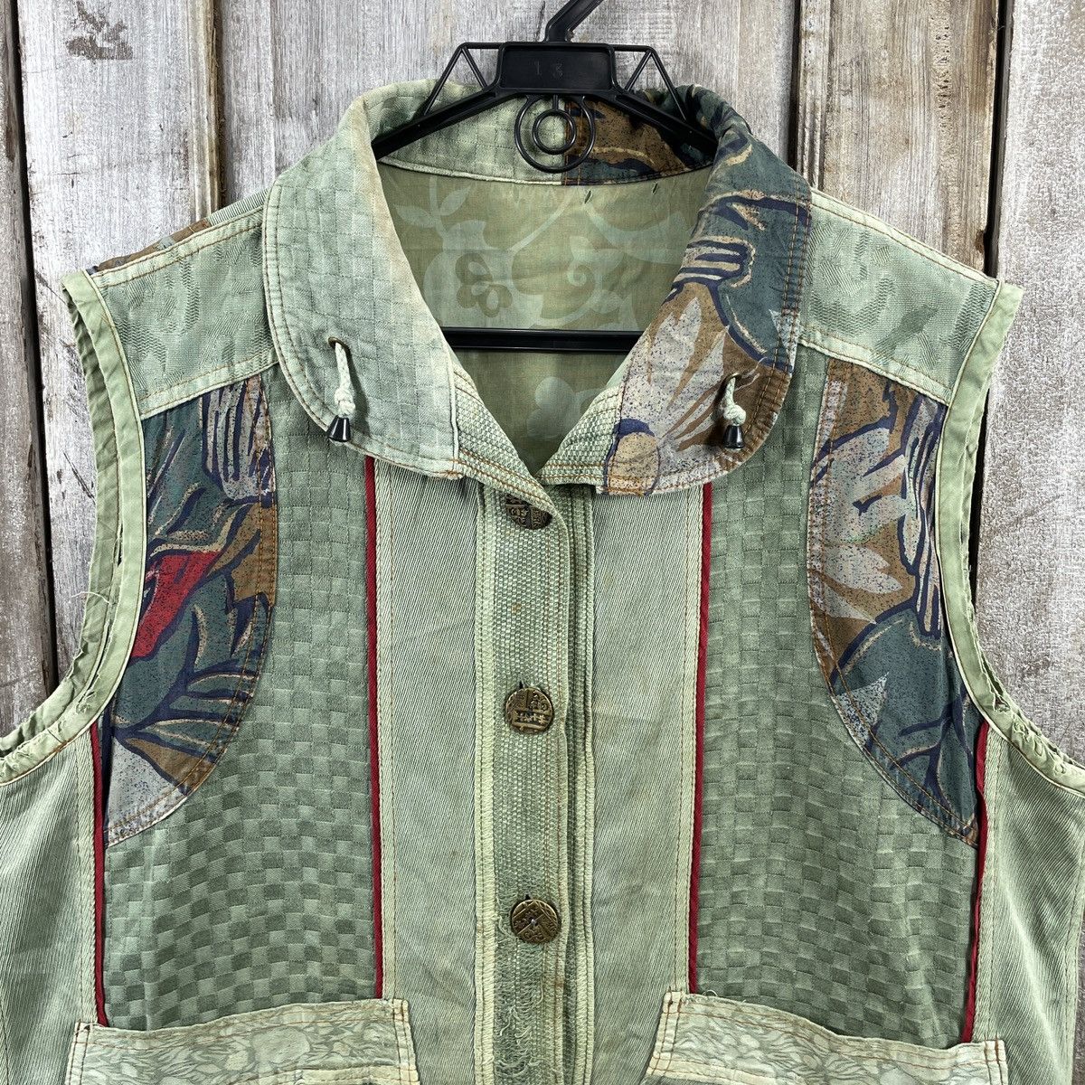 Japanese Brand × Vintage Vintage Japanese Brand Patchwork Button Up Vests Size US M / EU 48-50 / 2 - 3 Thumbnail