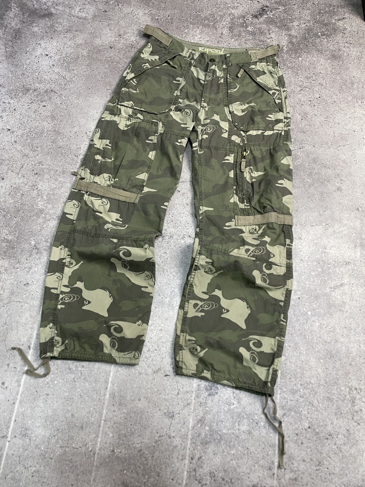 Rip Curl Vintage Junya Watanabe Style Striped Opium Denim Jeans Y2K Size US 30 / EU 46 - 5 Thumbnail