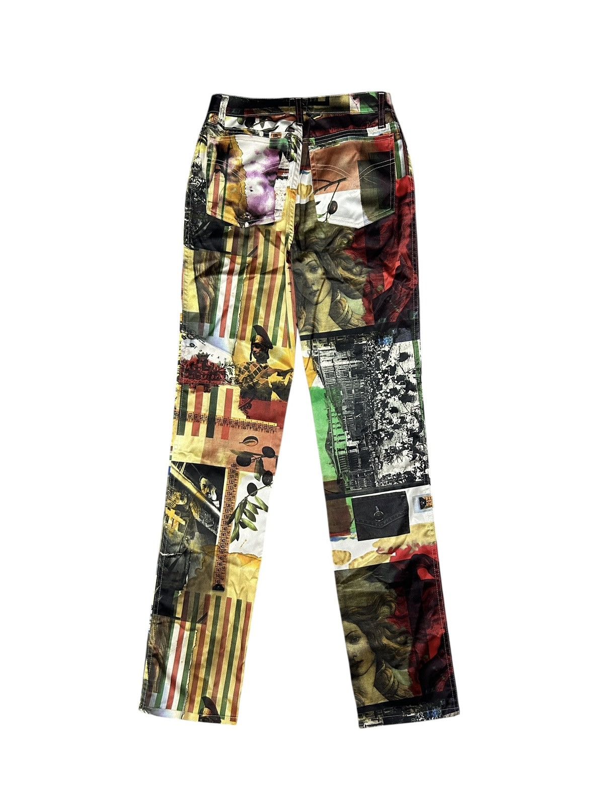 Moschino 90s Birth of Venus Trousers Size 27" / US 4 / IT 40 - 2 Thumbnail