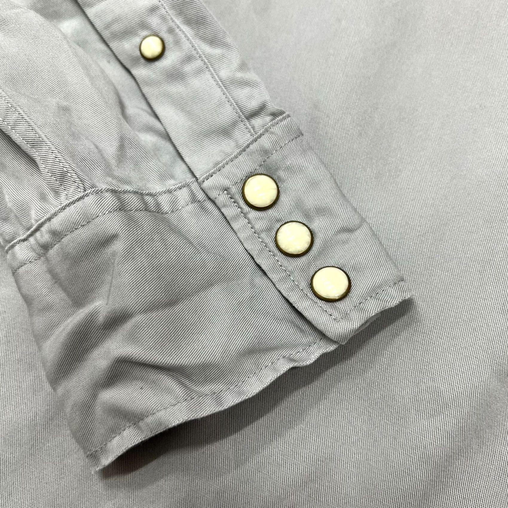 Allsaints AllSaints Stockade Snap Long Sleeve Western Shirt Mens M Gray Western Vintage No Size US M / EU 48-50 / 2 - 4 Thumbnail