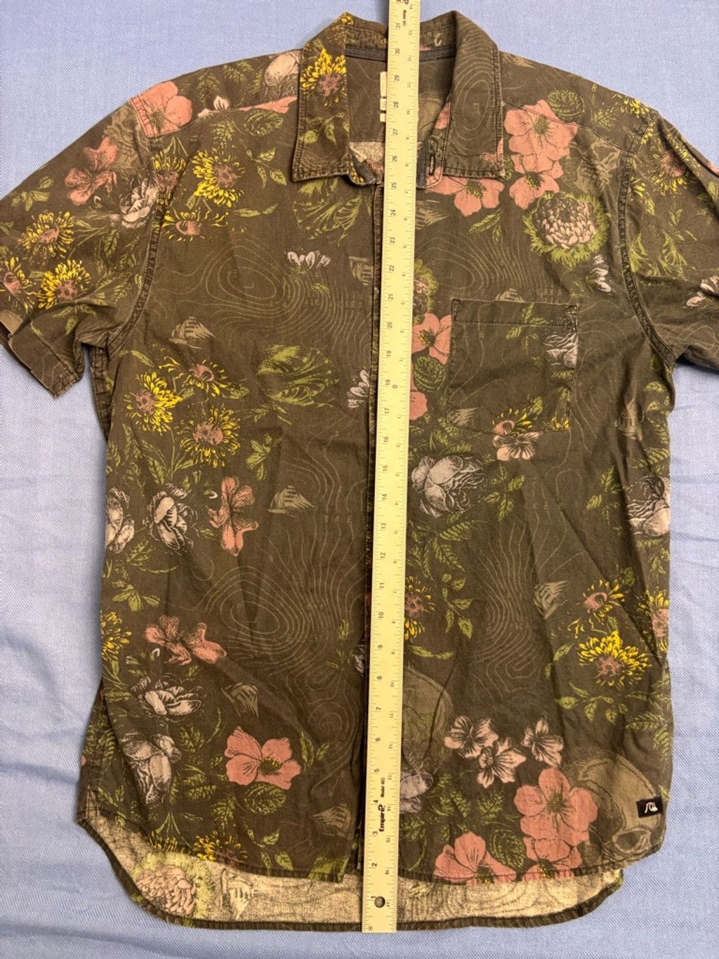 Quiksilver Men's Quiksilver Floral Button Up Shirt Size M Brown Size US M / EU 48-50 / 2 - 4 Thumbnail