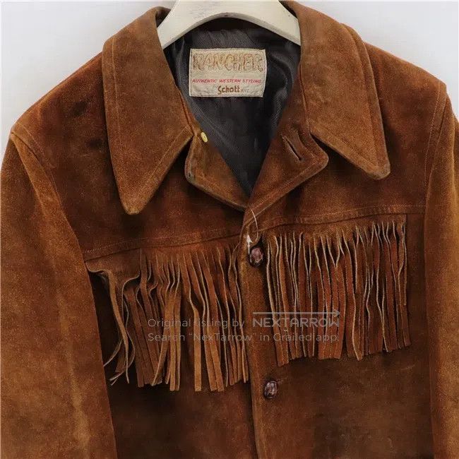 Schott Schott Suede tassel leather coat Size US M / EU 48-50 / 2 - 3 Thumbnail