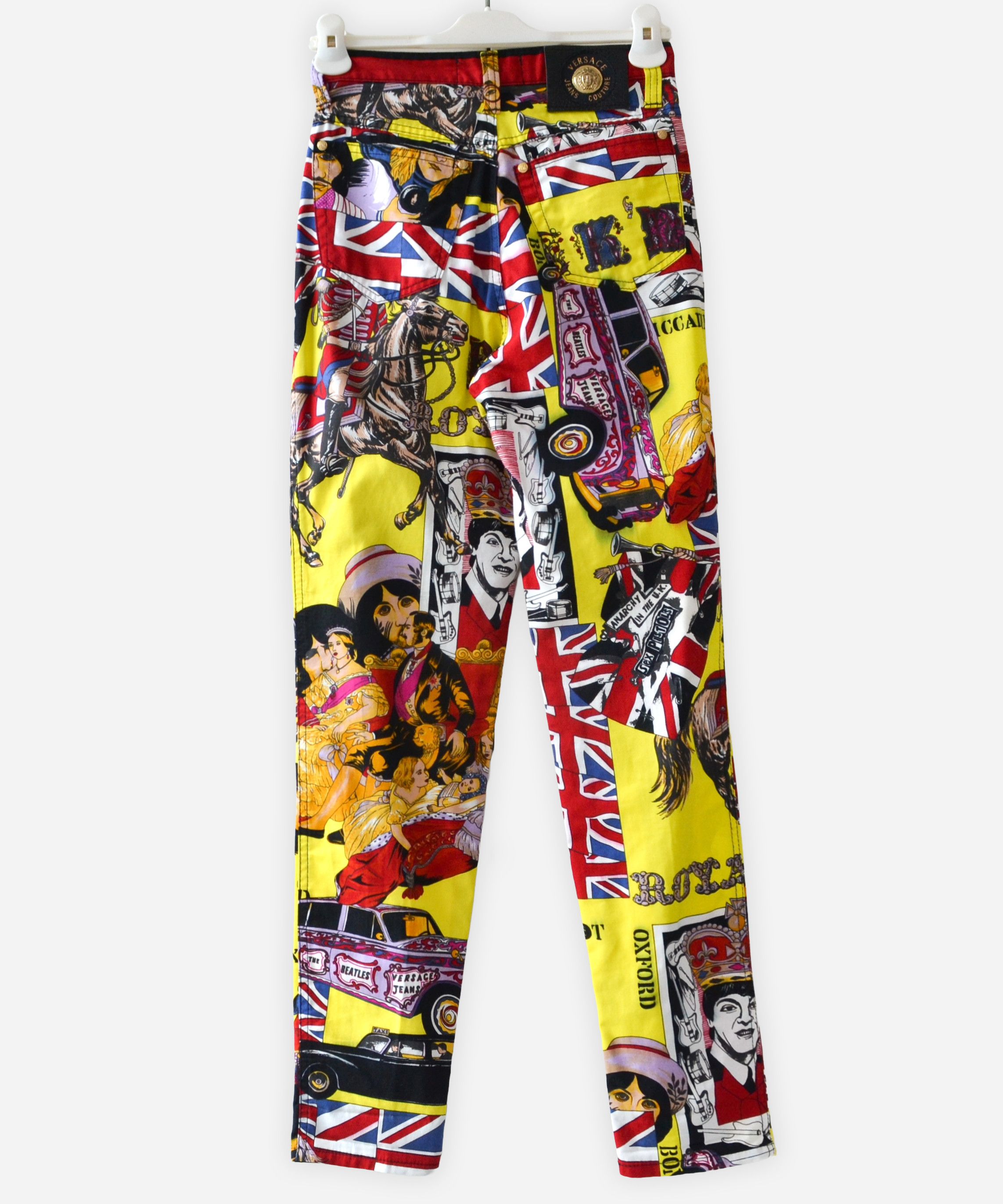 Versace Jeans Couture VERSACE Pants Printed Trousers Rock Beatles 90s Vintage Size 28" / US 6 / IT 42 - 2 Thumbnail